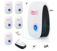 Repelente Ultrasónico de Plagas, Electrónico Repelente Mosquitos, Repelente Ultrasónico Mosquitos para Anti Moscas, Ratones, Cucarachas - 6 Piezas