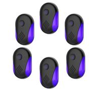 Repelente ultrasónico mejorado, 6 paquetes, ultrasónico y repelente para cucarachas, roedores, ratones, insectos, hormigas, mosquitos, ratones, arañas, enchufe electrónico para control de plagas