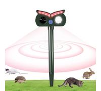 Repelente Ultrasónico Para Ciervos - Ahuyentador Solar De Animales | Dispositivo De Advertencia Con Forma De Búho Impermeable IPX4 Para Conejos Ardillas Perros Jardín Macizos Florales