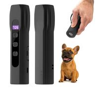 Repelente ultrasónico para perros, corrector de mascotas no dañino, alto rango de potencia de 65 pies, carga USB con linterna, dispositivo ligero de mano anti ladridos para perros
