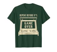 Repent Before It's Game Over - Retro Arcade Game Christian Camiseta