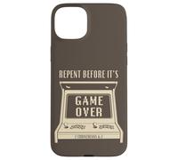 Repent Before It's Game Over - Retro Arcade Game Christian Carcasa para iPhone 15 Plus