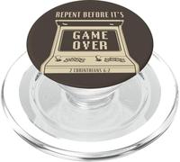 Repent Before It's Game Over - Retro Arcade Game Christian PopSockets PopGrip para MagSafe