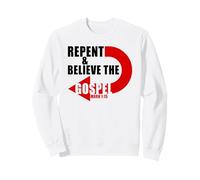 Repent & Believe The Gospel: Jesus Christian Faith Verses Sudadera