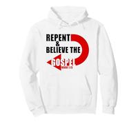 Repent & Believe The Gospel: Jesus Christian Faith Verses Sudadera con Capucha