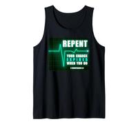 Repent, Your Chance Expires When You Do Heartbeat EKG Faith Camiseta sin Mangas