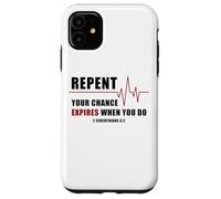 Repent, Your Chance Expires When You Do Heartbeat EKG Faith Carcasa para iPhone 11