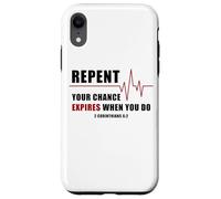 Repent, Your Chance Expires When You Do Heartbeat EKG Faith Carcasa para iPhone XR
