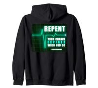 Repent, Your Chance Expires When You Do Heartbeat EKG Faith Sudadera con Capucha
