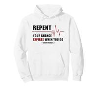 Repent, Your Chance Expires When You Do Heartbeat EKG Faith Sudadera con Capucha