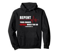 Repent, Your Chance Expires When You Do Heartbeat EKG Faith Sudadera con Capucha