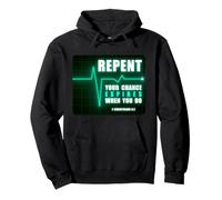 Repent, Your Chance Expires When You Do Heartbeat EKG Faith Sudadera con Capucha