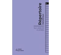 RÉPERTOIRE ALPHABÉTIQUE: Carnet A-Z Aesthetic pour Mots de passe et notes - 4 pages par lettre - 15,2 x 22,8 cm ligné