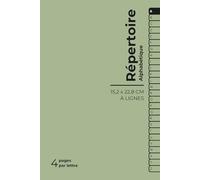 RÉPERTOIRE ALPHABÉTIQUE: Carnet A-Z Aesthetic pour Mots de passe et notes - 4 pages par lettre - 15,2 x 22,8 cm ligné
