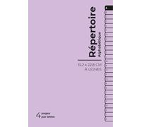 RÉPERTOIRE ALPHABÉTIQUE: Carnet A-Z Aesthetic pour Mots de passe et notes - 4 pages par lettre - 15,2 x 22,8 cm ligné