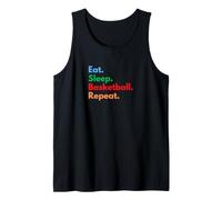Repetición de Baloncesto Eat Sleep para Jugadores y Amantes de Baloncesto Camiseta sin Mangas