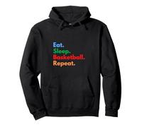Repetición de Baloncesto Eat Sleep para Jugadores y Amantes de Baloncesto Sudadera con Capucha