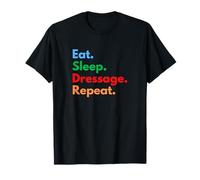 Repetición de Doma Eat Sleep para Jinetes y Amantes de la Doma Camiseta