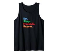 Repetición de Estilo Libre Eat Sleep para Bailarines y Amantes de Estilo Libre Camiseta sin Mangas