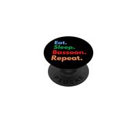 Repetición de Fagot Eat Sleep para Jugadores y Amantes del Fagot PopSockets PopGrip Adhesivo
