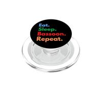 Repetición de Fagot Eat Sleep para Jugadores y Amantes del Fagot PopSockets PopGrip para MagSafe