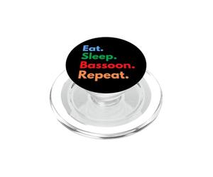 Repetición de Fagot Eat Sleep para Jugadores y Amantes del Fagot PopSockets PopGrip para MagSafe