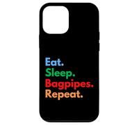 Repetición de gaitas Eat Sleep para jugadores y amantes de la gaita Carcasa para iPhone 12 mini