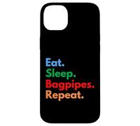 Repetición de gaitas Eat Sleep para jugadores y amantes de la gaita Carcasa para iPhone 14 Plus
