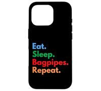 Repetición de gaitas Eat Sleep para jugadores y amantes de la gaita Carcasa para iPhone 16 Pro