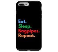 Repetición de gaitas Eat Sleep para jugadores y amantes de la gaita Carcasa para iPhone 7 Plus/8 Plus