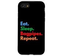 Repetición de gaitas Eat Sleep para jugadores y amantes de la gaita Carcasa para iPhone SE (2020) / 7 / 8