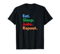 Repetición de Judo Eat Sleep para Luchadores, Entrenadores y Amantes del Judo Camiseta