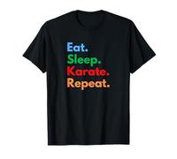 Repetición de Karate Eat Sleep - Estudiantes de Karate, Entrenadores y Amantes Camiseta