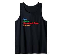 Repetición de Polo Eat Sleep Caballo para Jugadores de Polo a Caballo Camiseta sin Mangas