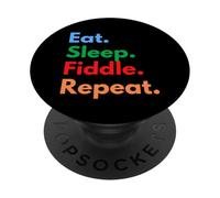 Repetición de violín Eat Sleep Fiddle - Jugadores, músicos y Amantes PopSockets PopGrip Adhesivo