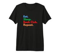 Repetición del Club de Lectura Eat Sleep para Amantes y lectores del Club de Lectura Camiseta Premium