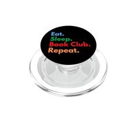 Repetición del Club de Lectura Eat Sleep para Amantes y lectores del Club de Lectura PopSockets PopGrip para MagSafe