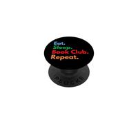 Repetición del Club de Lectura Eat Sleep para Amantes y lectores del Club de Lectura PopSockets PopGrip Adhesivo
