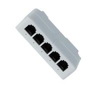 Repetidor de 5 puertos para montaje en pared Transferencia de datos de 100 Mbps Conmutadores de redes de 1 entrada y 4 salidas Repetidor para configuraciones de cámaras de seguridad Conmutadores de