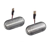 Repetidor de luz LED de posición lateral para coche, luz de señal de giro dinámica impermeable, compatible con Nissan Tiida C11 Note E11 NE11 Micra K12 NP300 Navara D40 Qashqai J10, lente transparente