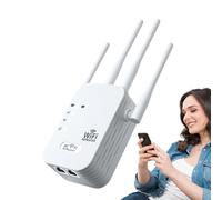 Repetidor inalámbrico, Extensor WiFi | 1200Mbps Extensor WiFi más Fuerte | Enrutador de Red de 4 Puertos con Puerto Gigabit Ethernet, Banda Doble 5GHz/2.4GHz para el hogar