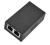 Repetidor POE de 45-57 V, entrada de 30 W y salida dual de 15 W, 100 Mbps máximo de rango de red de 2625 pies, estándar IEEE802.3af/at para cámara POE