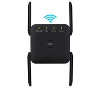 Repetidor WiFi 1200Mbps 2.4 GHz y 5GHz, Extensor Inalámbrico Amplificador de Señal Doble Banda, Enrutador Extensor de Red, Repertidor/Ap Modo/WPS, 4 Antenas Externas