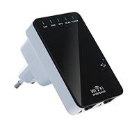 Repetidor WiFi 300 Mbps con 2 Puertos RJ45 Extensor Red Inalambrica y Punto de Acceso 802.11b/g/n 2.4GHz