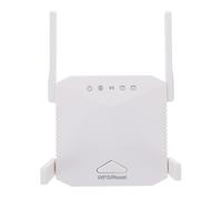 Repetidor WiFi 300mbps de 4 Antenas para Hogar 2, 4 GHz Blanco | Abs, Enchufe Eu 110-220v, Diseño Ventilación Lateral, Estándar 802.11n