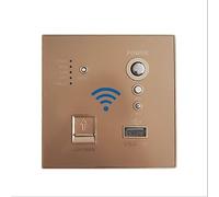 Repetidor WiFi 3G con cargador LAN y USB, botón WPS, montaje en pared, amplificador de señal WiFi, CA 110 - 240 V, alcance WiFi, conector de carga USB de 5 V 1,5 A, compatible con Smart Home (dorado)