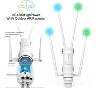 Repetidor wifi WAVLINK AC1200 extensor de rango Wi-Fi largo, punto de doble banda con antena amplificador de señal Wifi AP PoE activa/pasiva EU Plug AC600