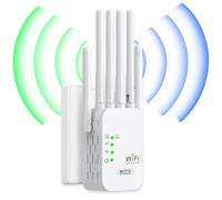 Repetidores WiFi,amplificadores de señal WiFi, potentes amplificadores WiFi,Extensores WiFi,con 6 Antenas,2 Puertos LAN,11000 Metros Cuadrados de Cobertura en el hogar y la Oficina, fácil de Instald