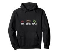 Repetir el café con código Sudadera con Capucha