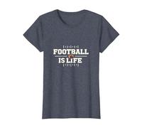 Repetir el fútbol Comer Dormir: Mantra del Estilo de Vida de Gridiron Camiseta, Mujer, Azul Jaspeado, S